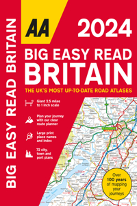 AA Big Easy Read Atlas Britain 2024 Spiral