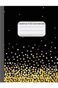 Wide Ruled Composition Notebook Glitter