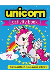 Unicorn Activity Book Ages 4-8