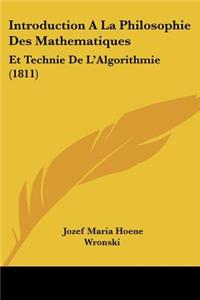 Introduction A La Philosophie Des Mathematiques