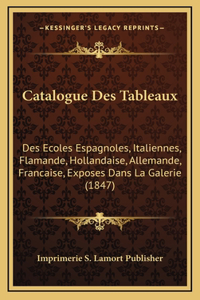 Catalogue Des Tableaux