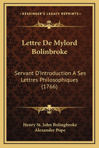 Lettre De Mylord Bolinbroke