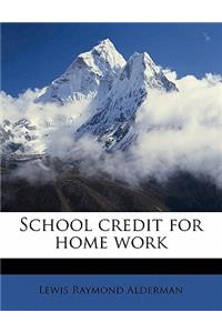 School Credit for Home Work