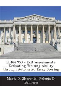 Ed464 950 - Exit Assessments