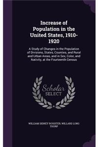 Increase of Population in the United States, 1910-1920