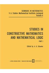 Studies in Constructive Mathematics and Mathematical Logic