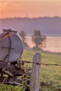 Summer Morning Sunrise Rustic Fence by the Lake Journal