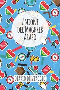 Unione del Maghreb Arabo Diario di Viaggio: Pianificatore di viaggio I Pianificatore di viaggio su strada I Diario a griglia a punti I taccuino I Diario tascabile I Regalo per Backpacker