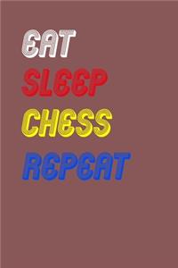 Eat Sleep chess Repeat Notebook Fan Sport Gift