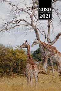 Giraffe Safari Week Planner Weekly Organizer Calendar 2020 / 2021 - Two Small: Cute Wildlife Animal Pet Bullet Journal Notebook Diary in 6" x 9" Inch Pocket Size