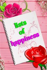 lists of happiness notbook