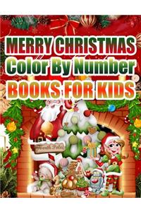 Merry Christmas Color By Number Books For Kids