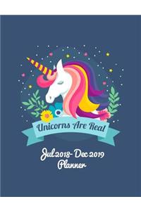 Unicorns Are Real - Jul 2018 - Dec 2019 Planner