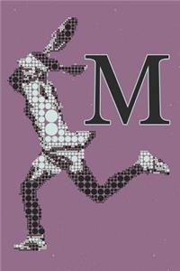 M Monogram Initial Tennis Journal