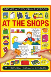 Sticker and Colour-in Playbook: At the Shops