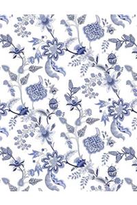 My Big Fat Bullet Journal Blue Chinoiserie Pattern on White