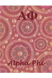 Alpha Phi: Blank Sketch / Drawing Book - 8.5 X 11 Paper - Unlined Journal - 100 Pages