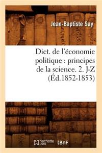 Dict. de l'économie politique