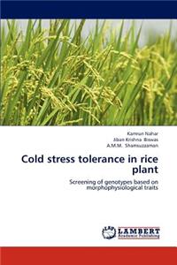 Cold stress tolerance in rice plant