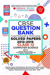 Oswaal CBSE Question Bank Class 12 Computer Science C++ Book Chapterwise & Topicwise (For March 2020 Exam)