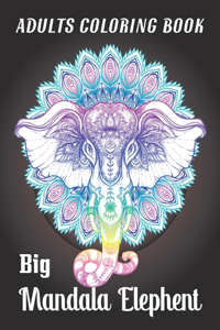 Adults Coloring Book Big Mandala Elephent