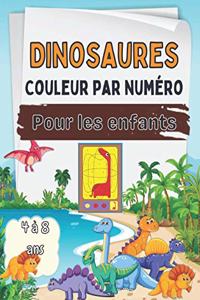 Dinosaures Couleur par numéro Pour les enfants 4 à 8 ans