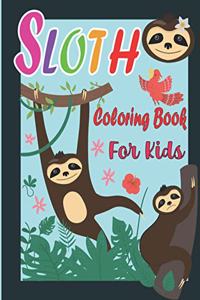 Sloth Coloring Book For Kids