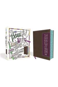 Niv, Beautiful Word Coloring Bible and 8-Pencil Gift Set, Leathersoft, Brown