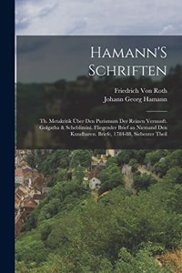Hamann'S Schriften