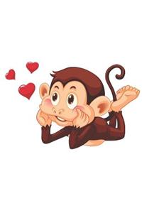 Loving Monkey - Blank Lined Notebook