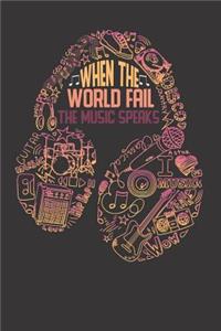 Headphone Music Speaks Notebook Journal