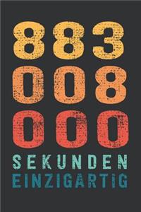 883 008 000 Sekunden Einzigartig