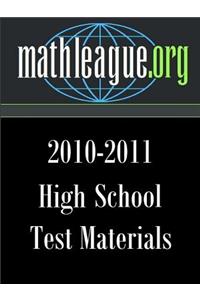 High School Test Materials 2010-2011