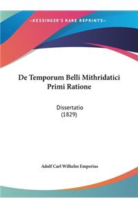 de Temporum Belli Mithridatici Primi Ratione