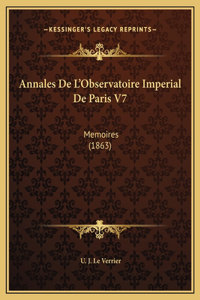 Annales De L'Observatoire Imperial De Paris V7