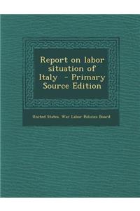 Report on Labor Situation of Italy