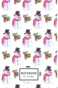 Notebook: Dot-Grid Journal, 122 Pages 5.5x8.5 Smile of Snowman