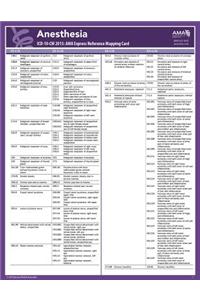 ICD-10 Mappings 2015 Express Reference Coding Card: Anesthesia