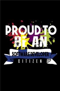 Proud to be a software developer citizen: Hangman Puzzles - Mini Game - Clever Kids - 110 Lined pages - 6 x 9 in - 15.24 x 22.86 cm - Single Player - Funny Great Gift