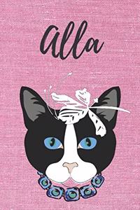 personalisiertes Notizbuch Katze / Notizheft / Journal / Malbuch / Tagebuch / Kritzelbuch / DIN A5 / Geschenk Alla