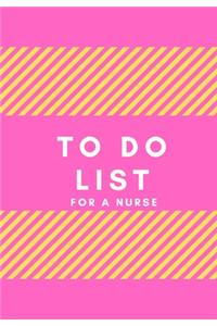 To Do List for a Nurse