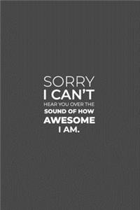 Sorry I Can't Hear You Over the Sound of How Awesome I Am.