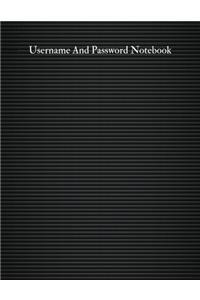 Username And Password Notebook
