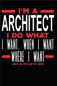 I'm a Architect I Do What I Want, When I Want, Where I Want. Just Let Me Ask My Wife