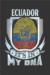 Ecuador It's In My DNA: Ecuadorian Thumbprint Flag Diary Planner Notebook Journal 6x9 Personalized Customized Gift For Patriotic Ecuadorian With there Heritage And Roots Fr