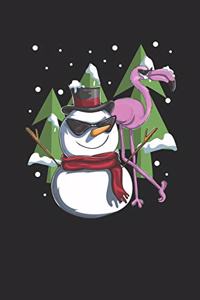 Flamingo With Snowman