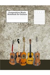 Composition Music Notebook for Guitars