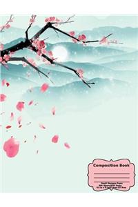 Floating Cherry Blossoms Composition Book