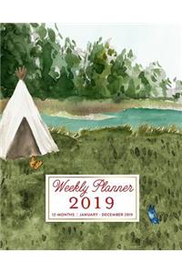 Weekly Planner 2019, 12 Months, January - December 2019