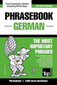English-German Phrasebook and 1500-Word Dictionary